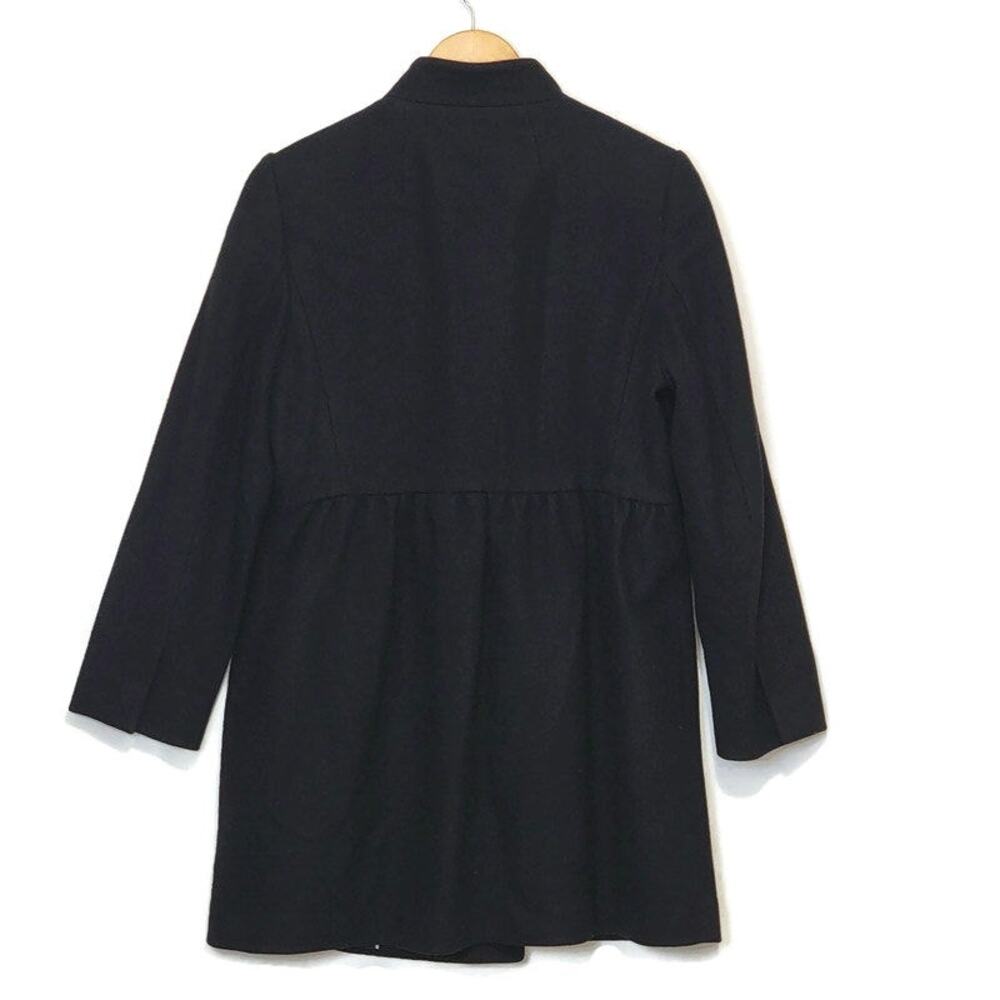 Banana Republic Wool Double Breasted Princess Coat Black Mid Length PL Classic - Picture 11 of 16